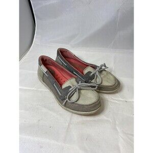 Crocs Women's Sz 6 Walu Boat Shoe Gray Light Weight Loafer Flat 200482